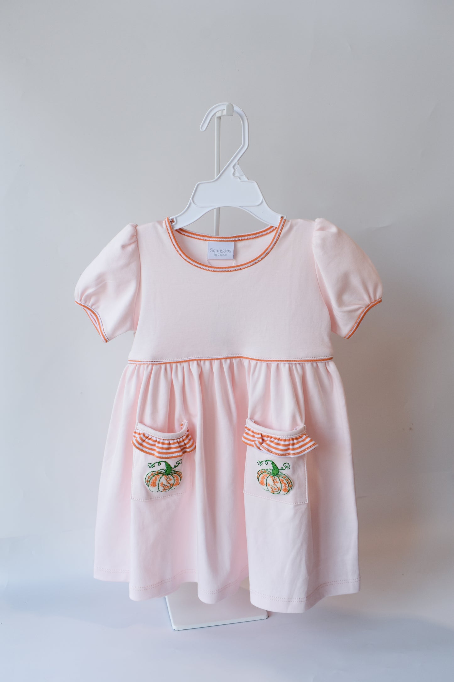 Pink Mini Pumpkin Pocket Dress