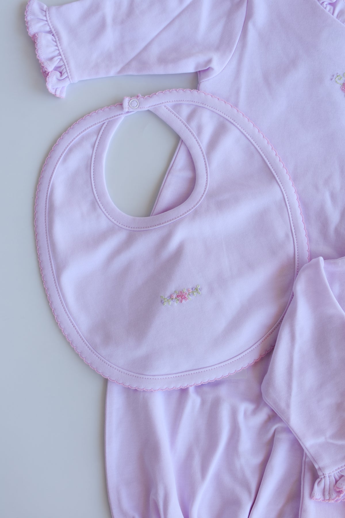 Fall Florals Embroidered Baby Bib