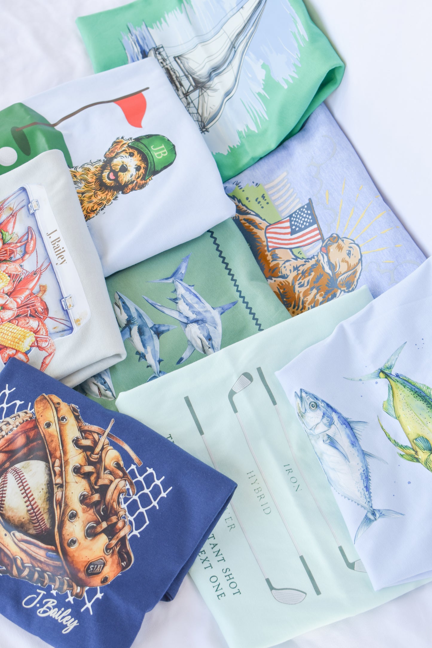 Short Sleeve Logo Tee-Baseball on Navy