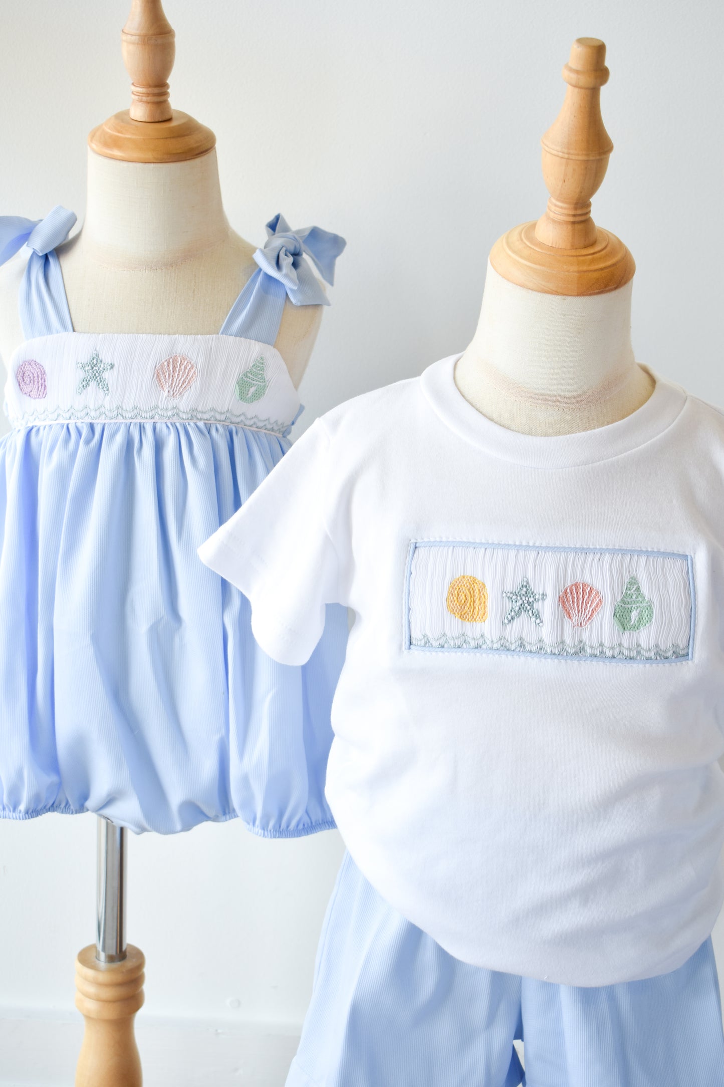 Tom Seashell Smocked Short Set