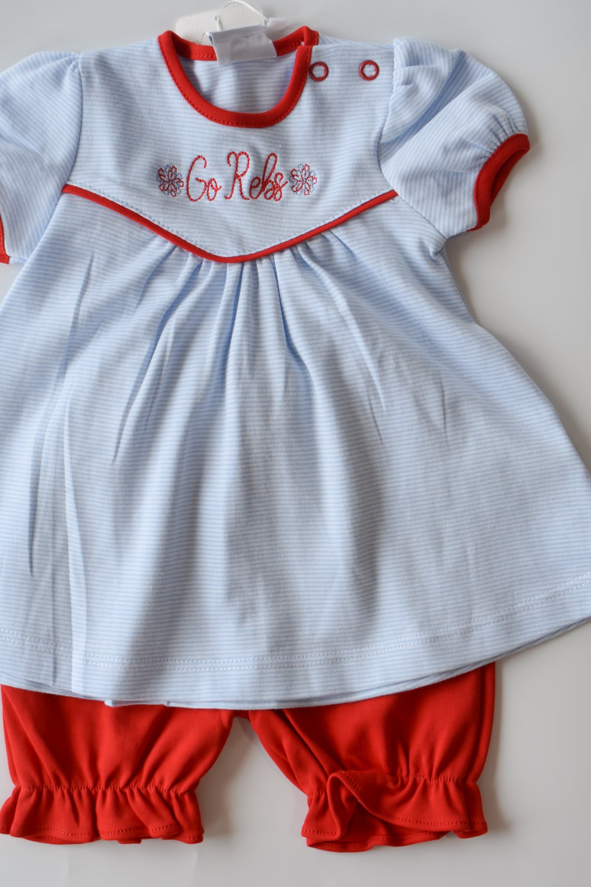 Go Rebs Pom Pom Embroidered Bloomer Set