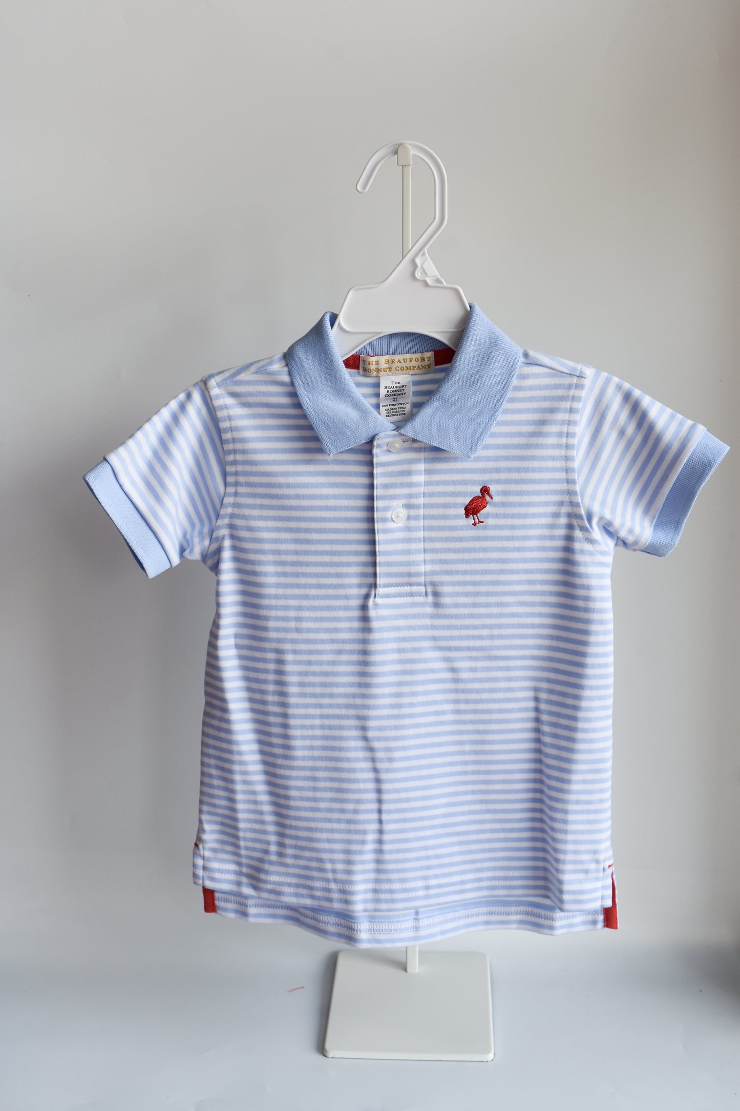 Prim & Proper Polo-Beale St Blue Stripe