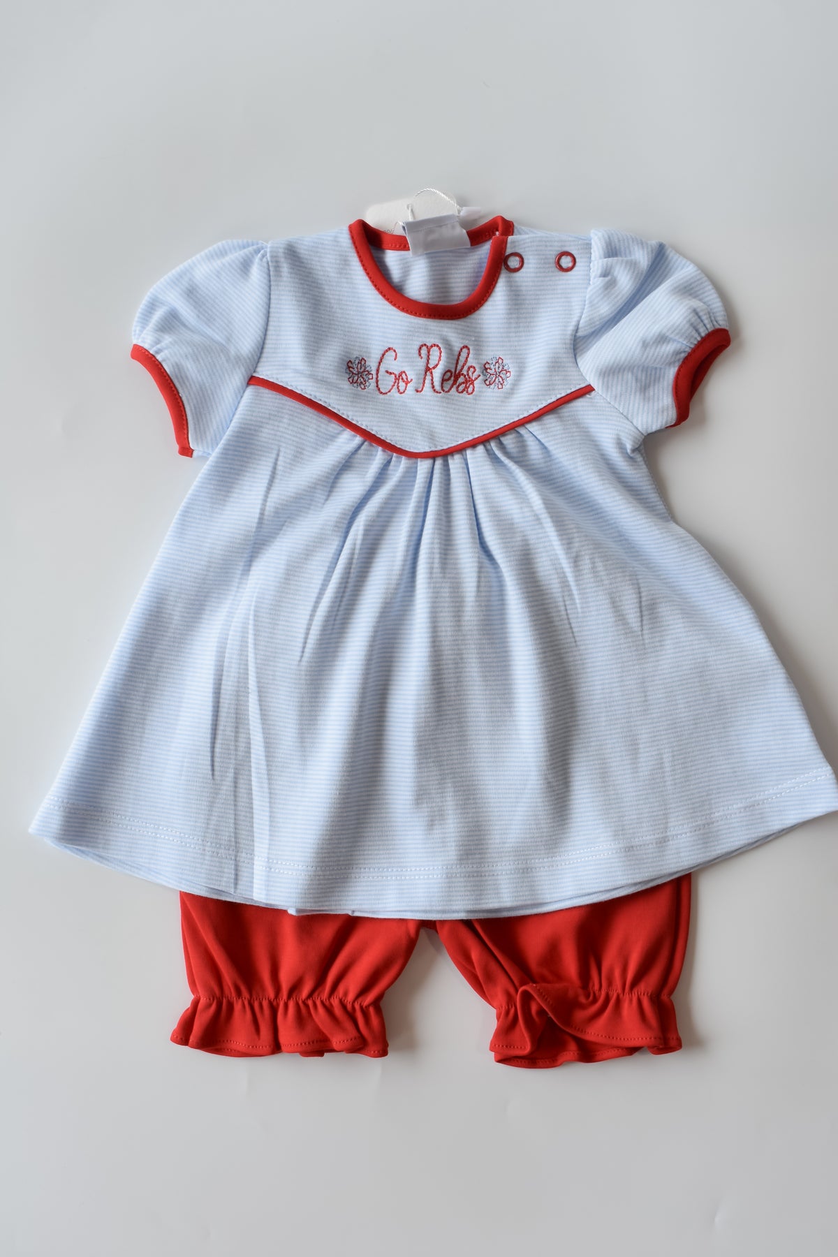 Go Rebs Pom Pom Embroidered Bloomer Set