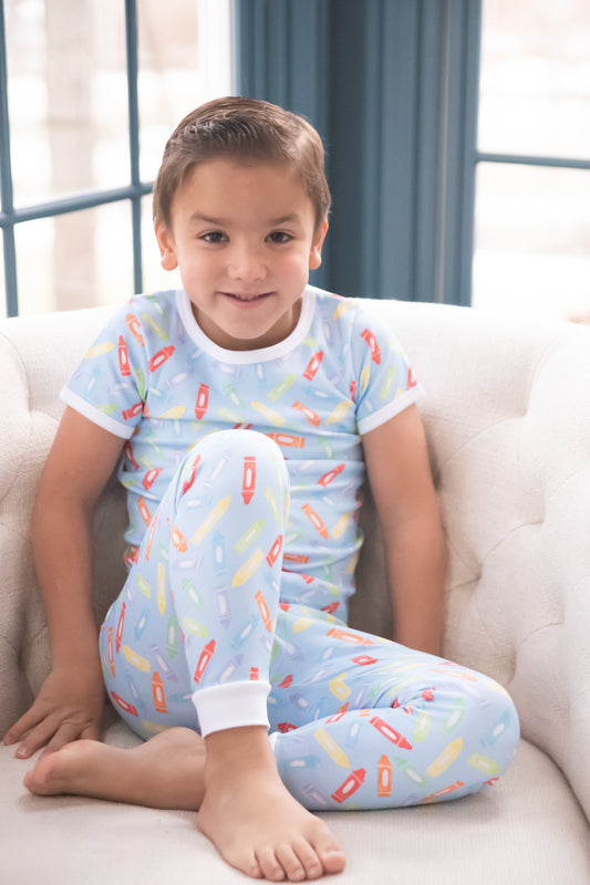 Crazy Crayons-Boy's PJ Pant Set