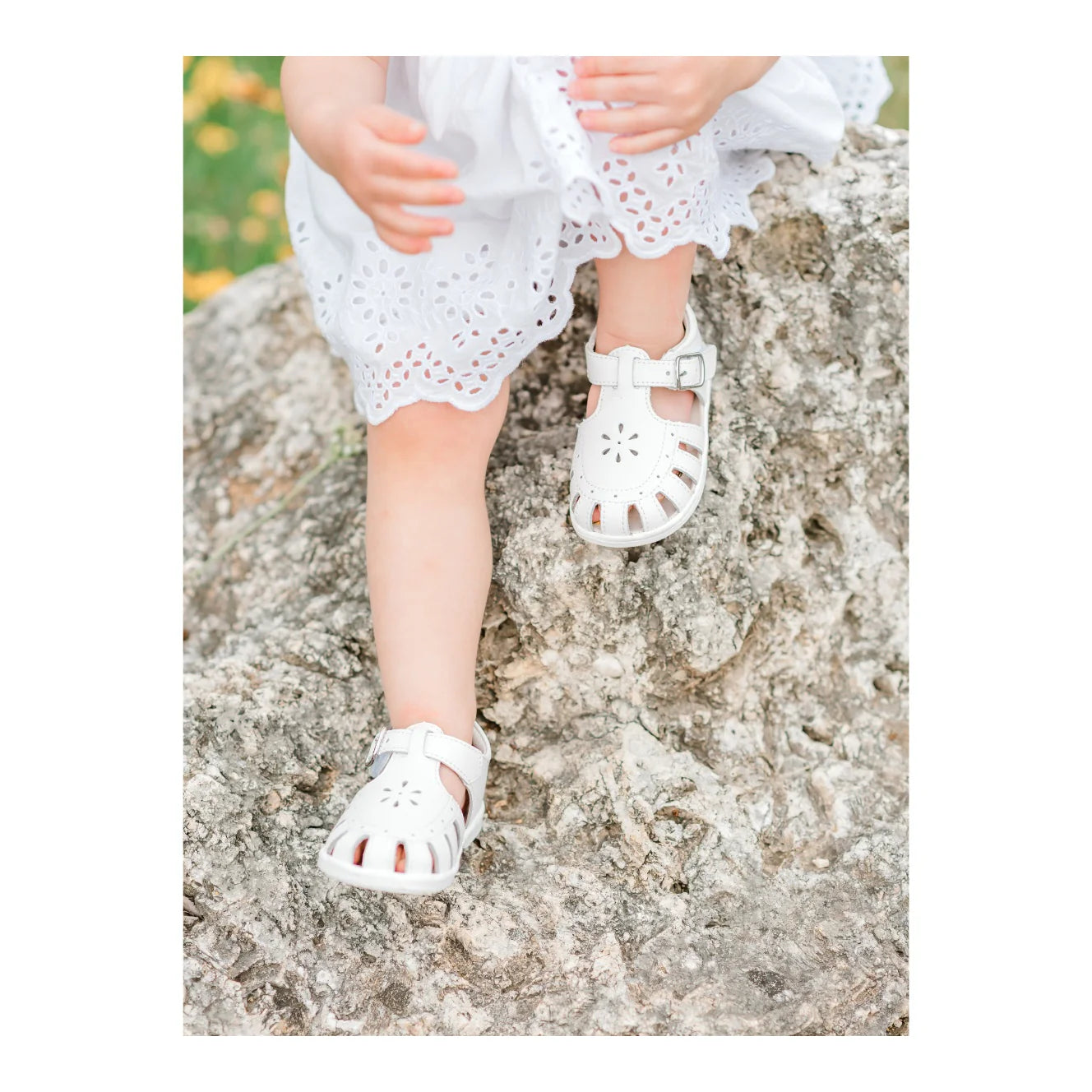 Shelby Caged Sandal-White