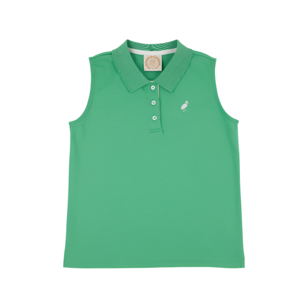 Sleeveless Anna Price Polo-Gibson Island Green