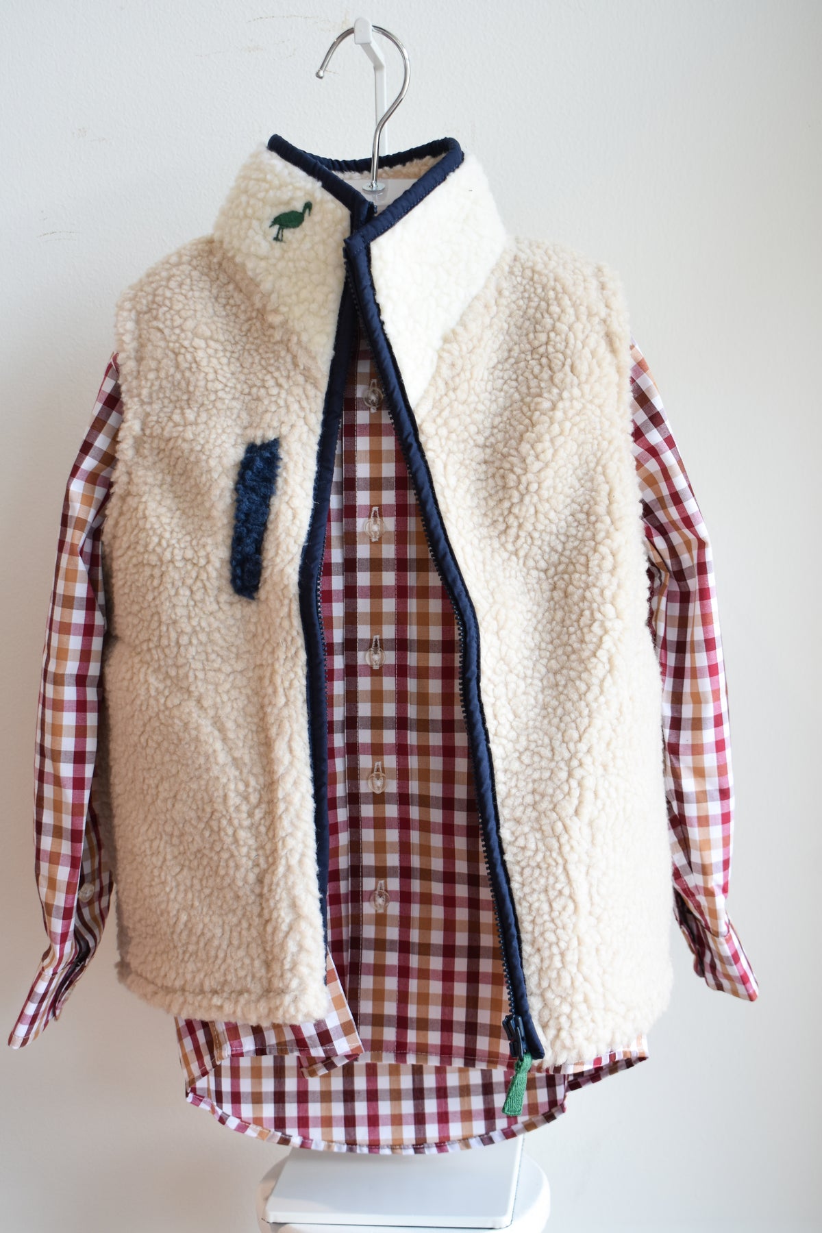 Van Camp Sherpa Vest-Khaki/Pearl