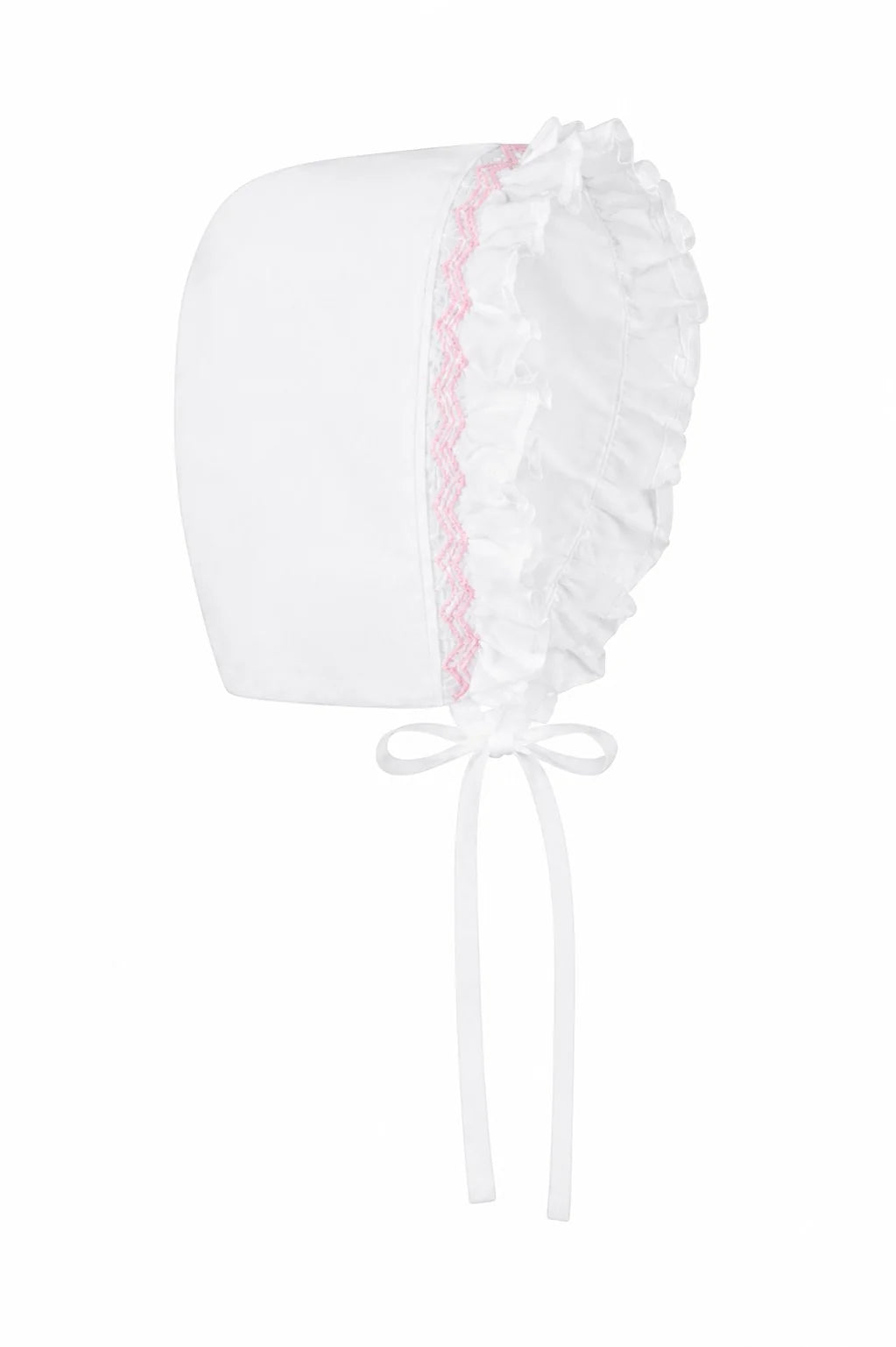 Long Bullion Cross Baby Girl Christening Gown/Bonnet Set