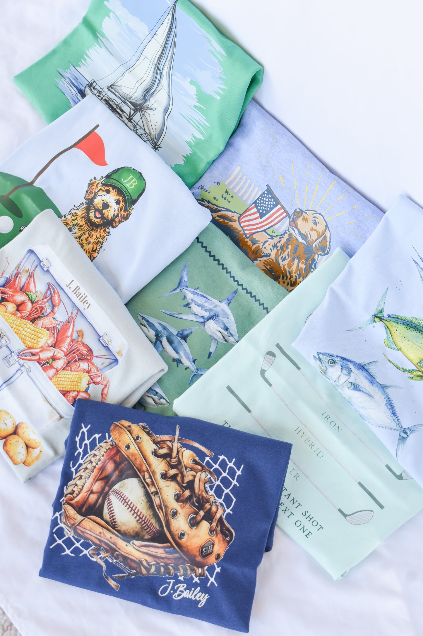 Short Sleeve Logo Tee-Baseball on Navy