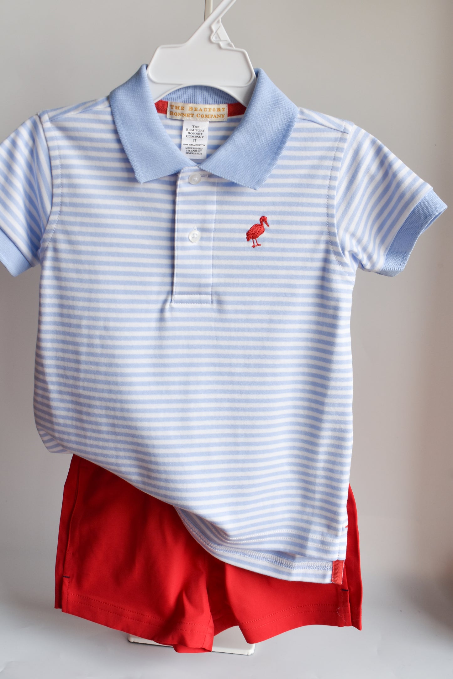 Prim & Proper Polo-Beale St Blue Stripe