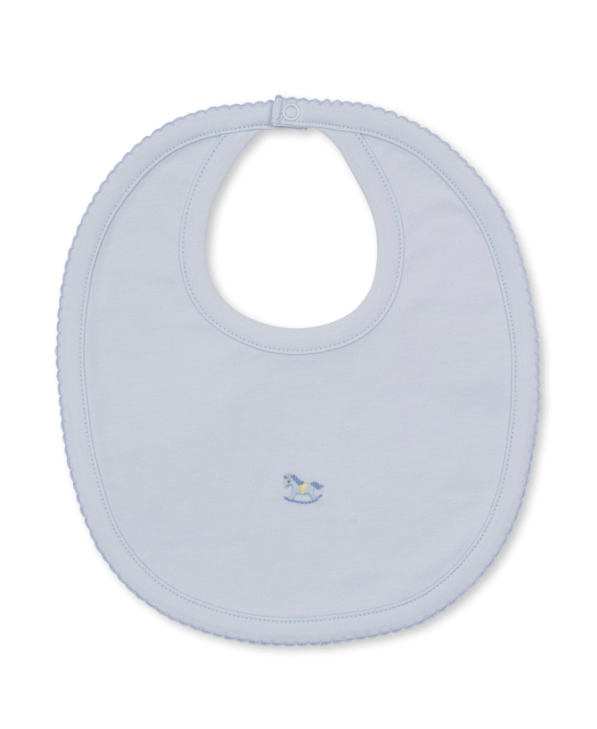 Blue Rockers Embroidered Baby Bib