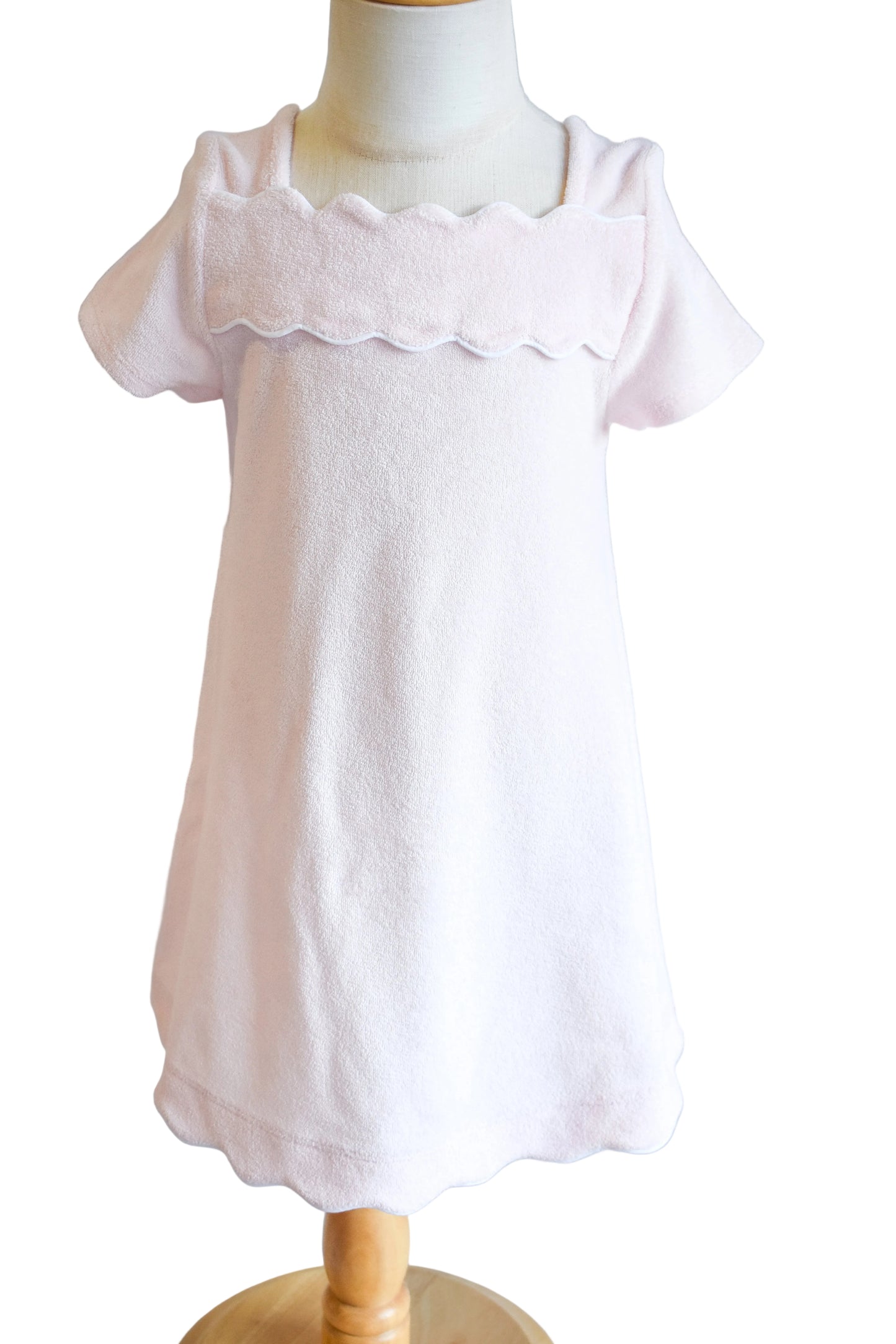 Weezie Girls' Terry Scalloped Dress