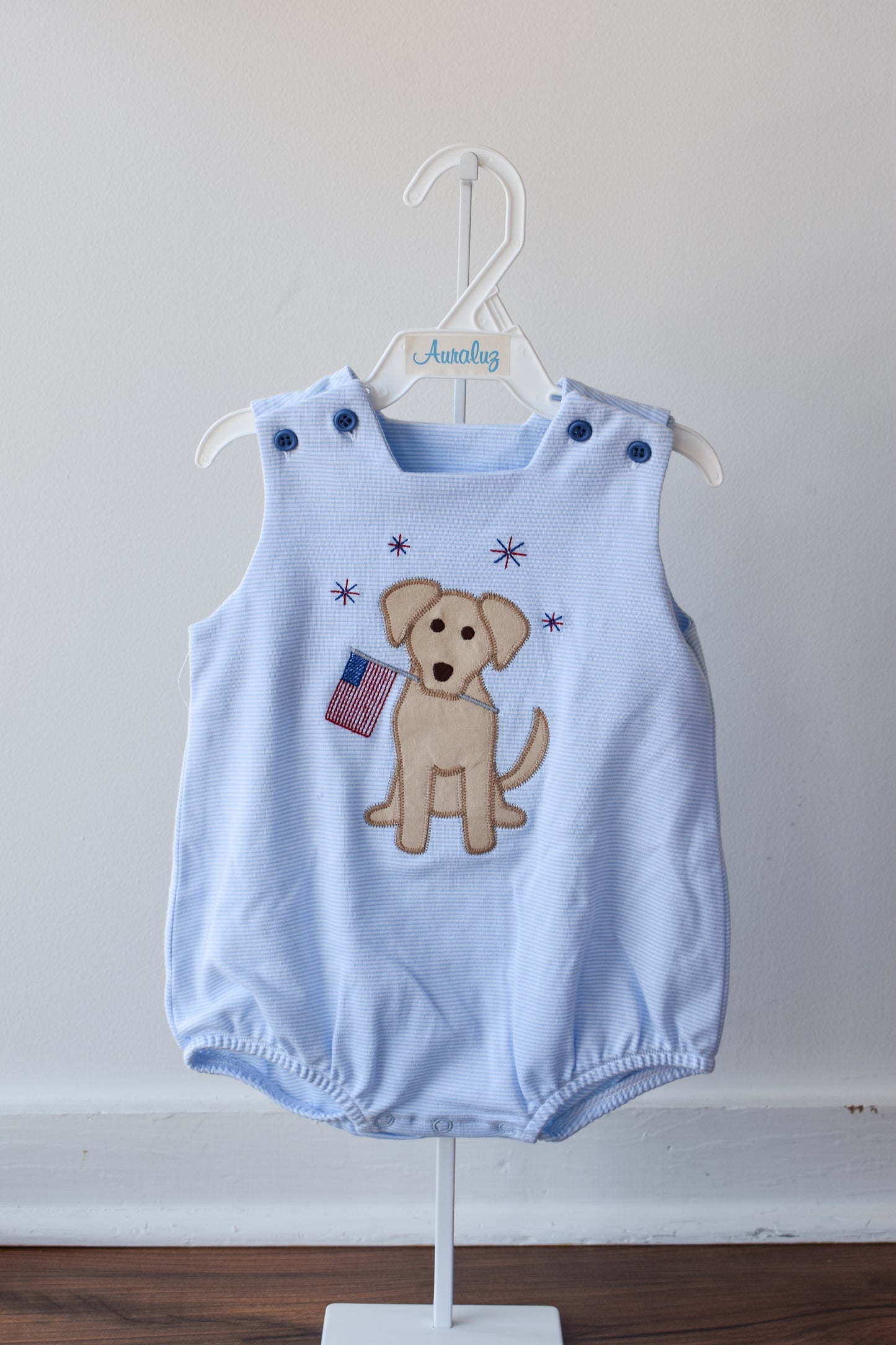 Patriotic Pup Knit Boy Bubble