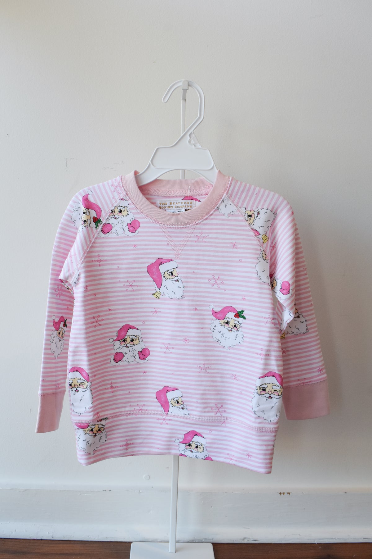 Cassidy Comfy Crewneck-Pink Dear Santa