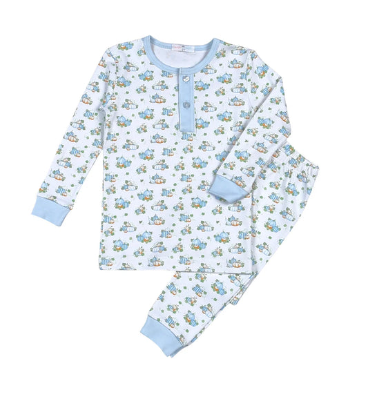 Pumpkin Patch Blues PJ Pant Set
