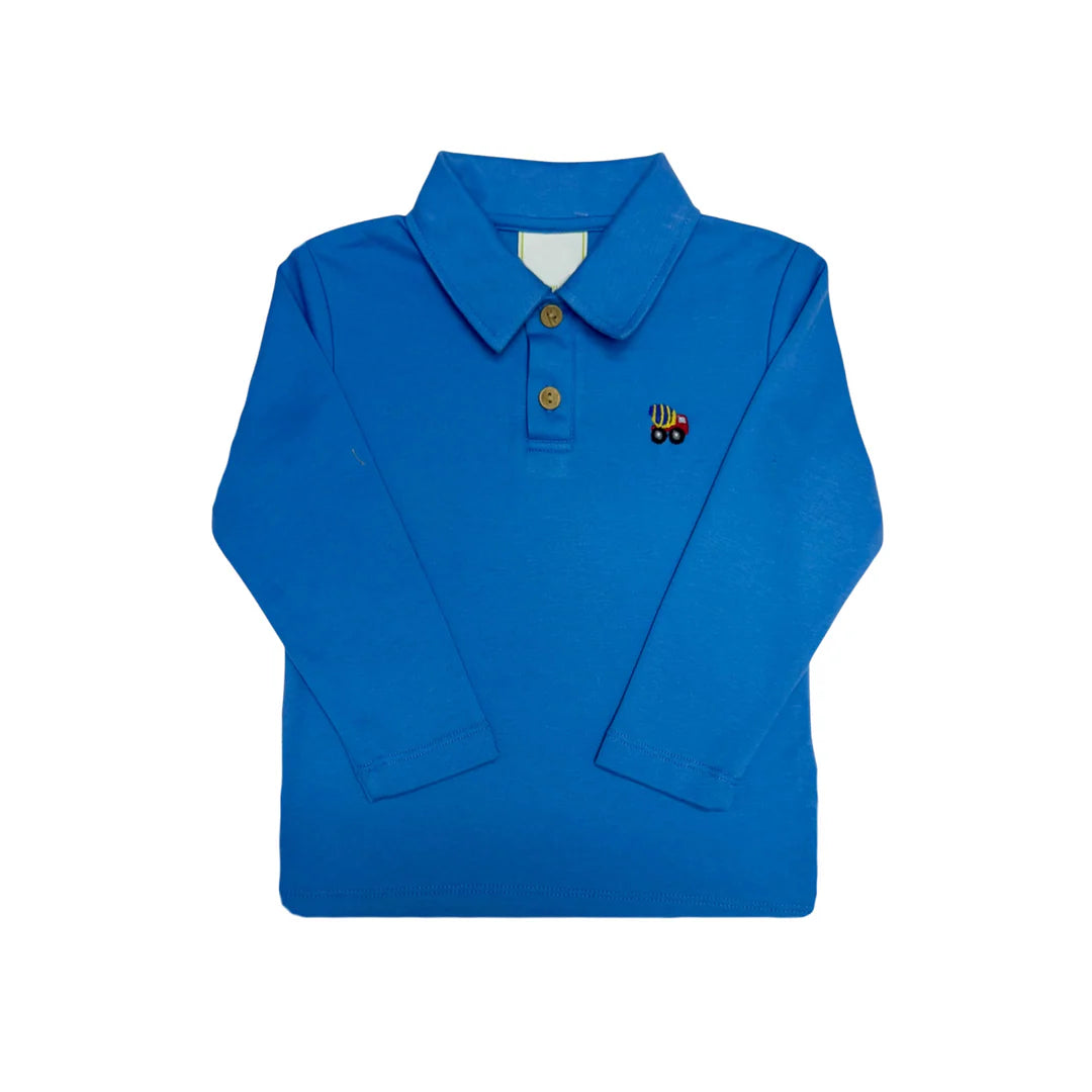Built For Fall-Periwinkle Knit Polo