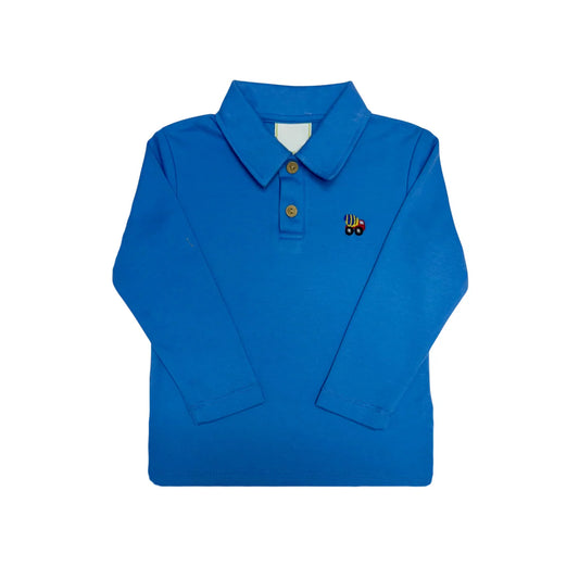 Built For Fall-Periwinkle Knit Polo