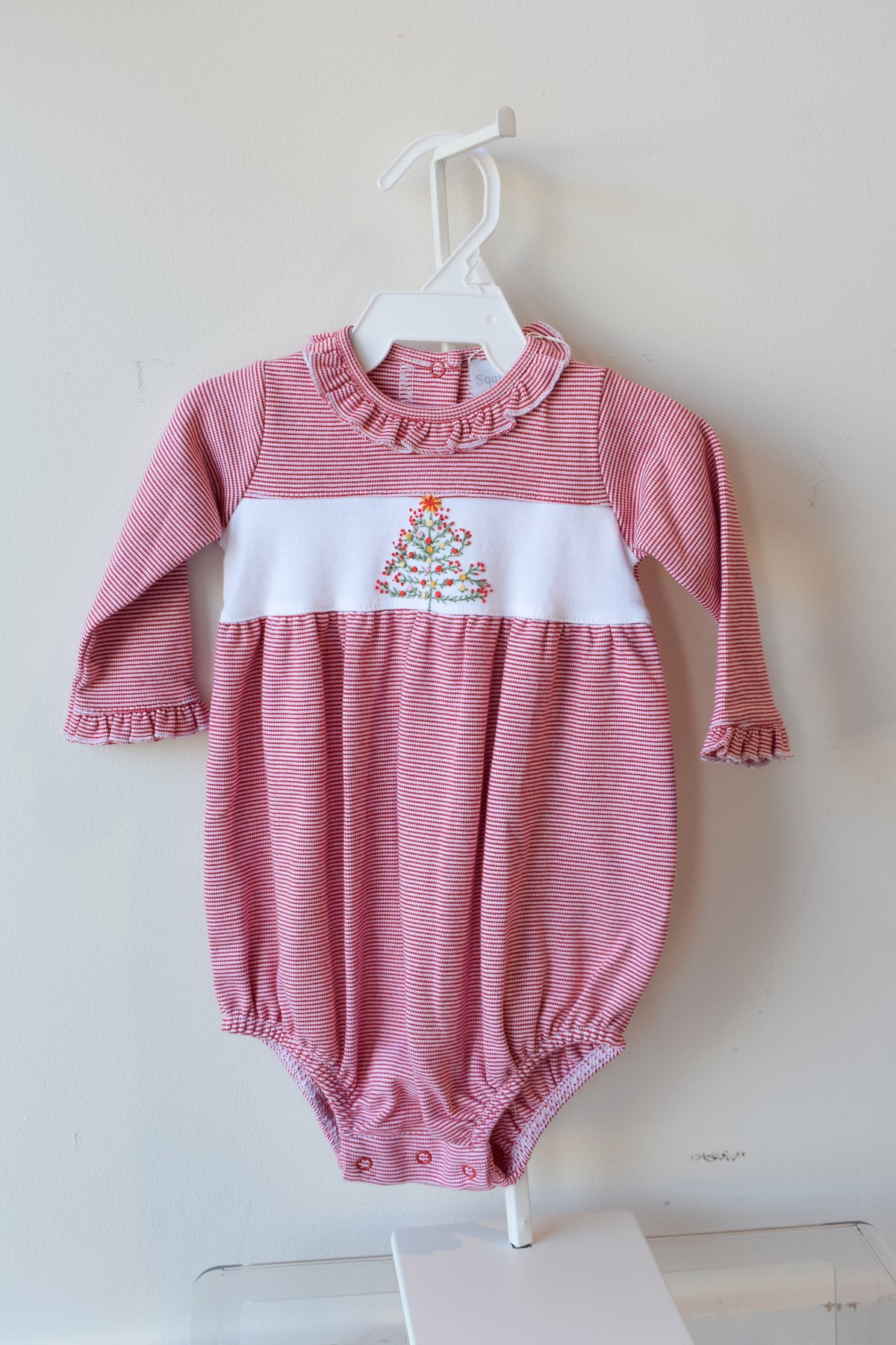 Holiday Holly Long Sleeve Ruffled Bubble