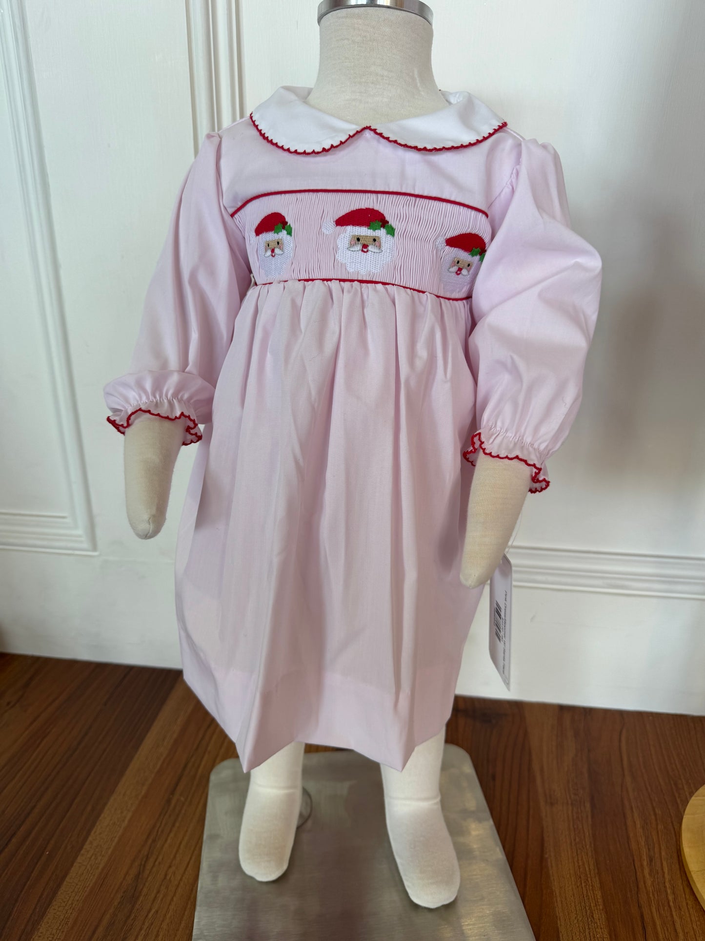 Pink Dress/Bloomer W/ Santa Face