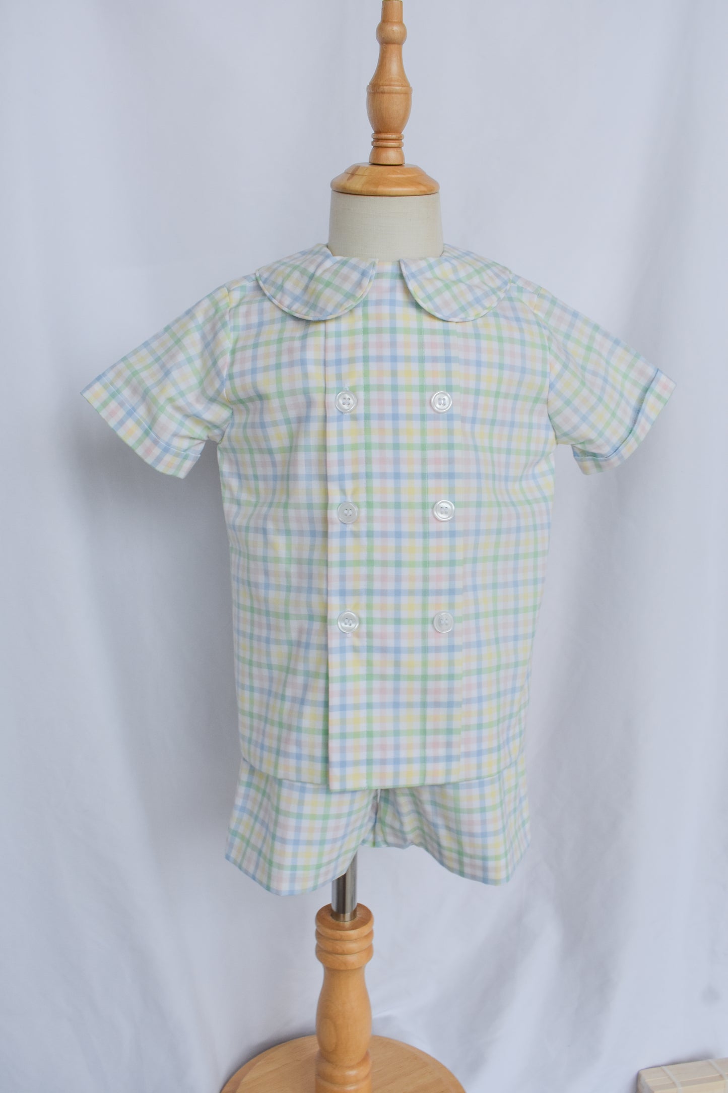 Easter Morning Plaid Dressy Short Set