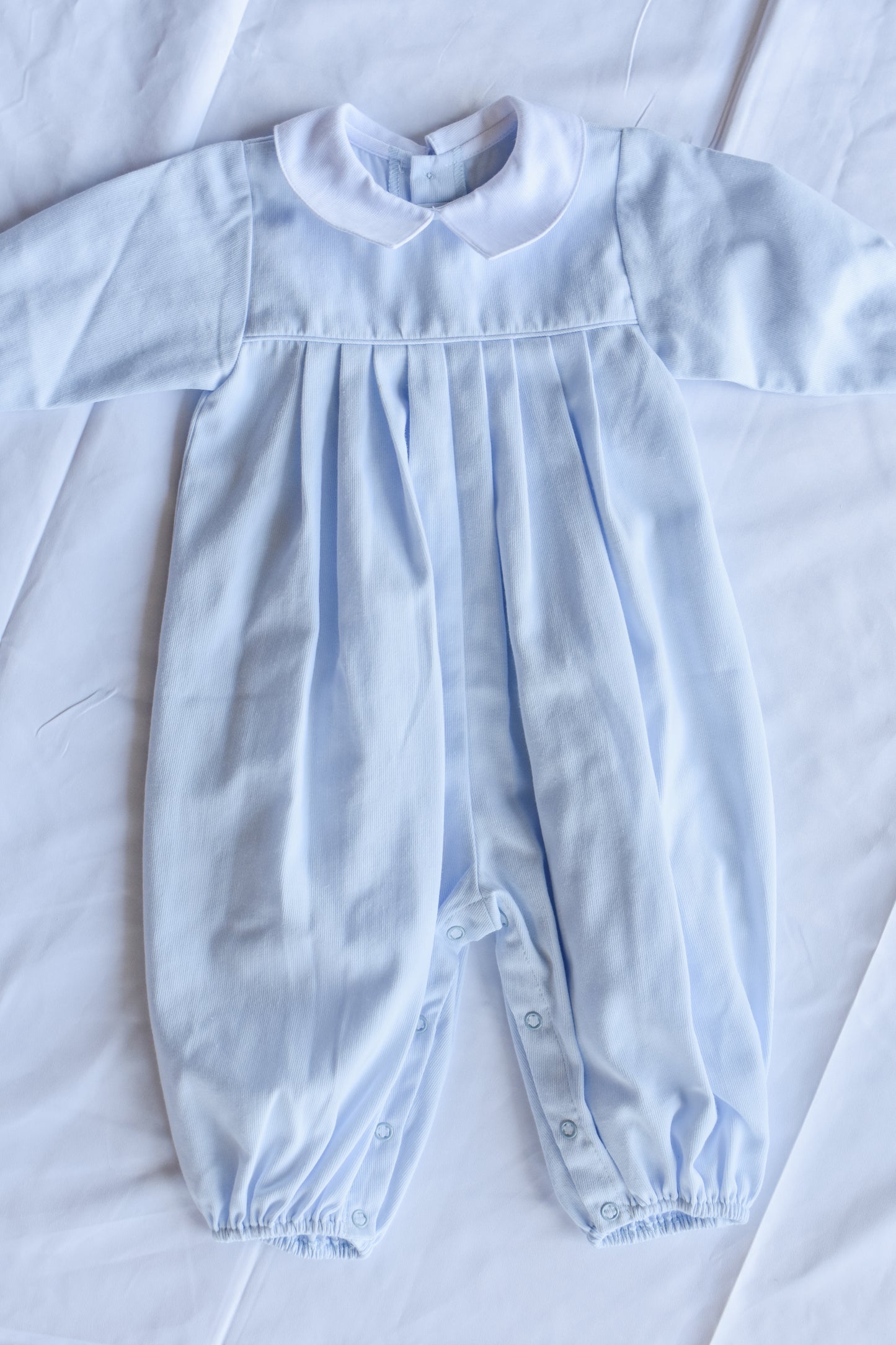Baby Blue Beau Longall-White Trim