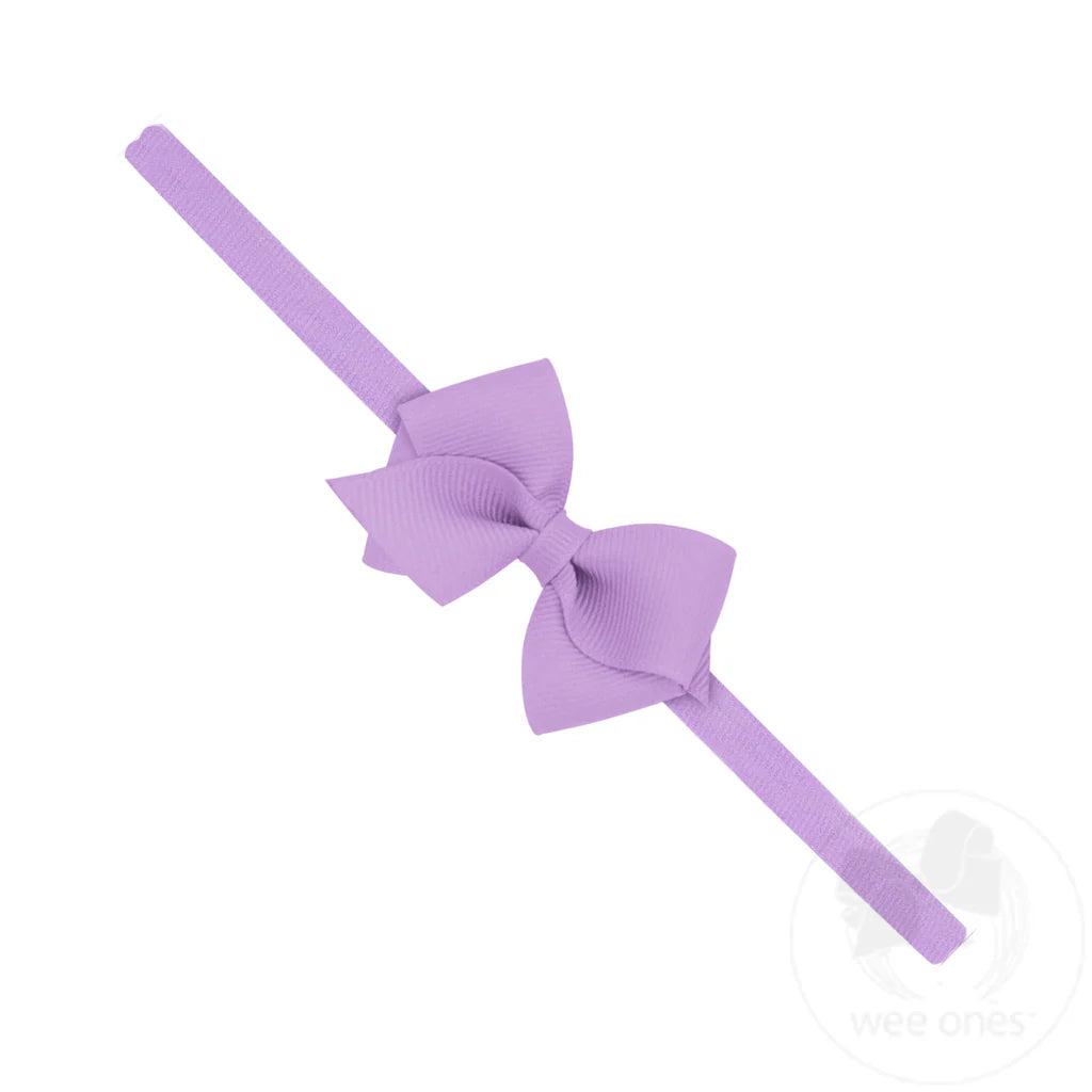 Wee Grosgrain Bow on Matching Nylon Band