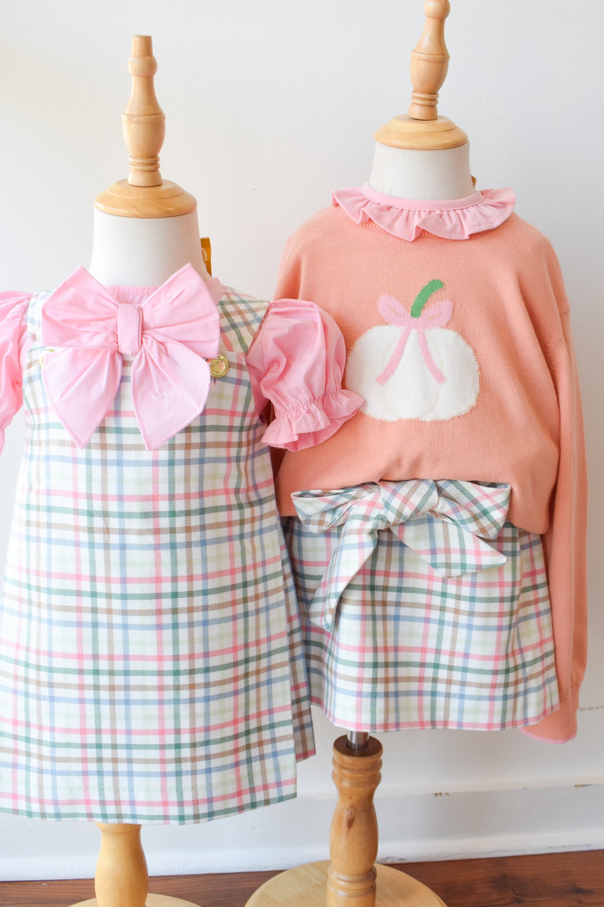 Pleated Ginny Jumper-Manalapan Plaid