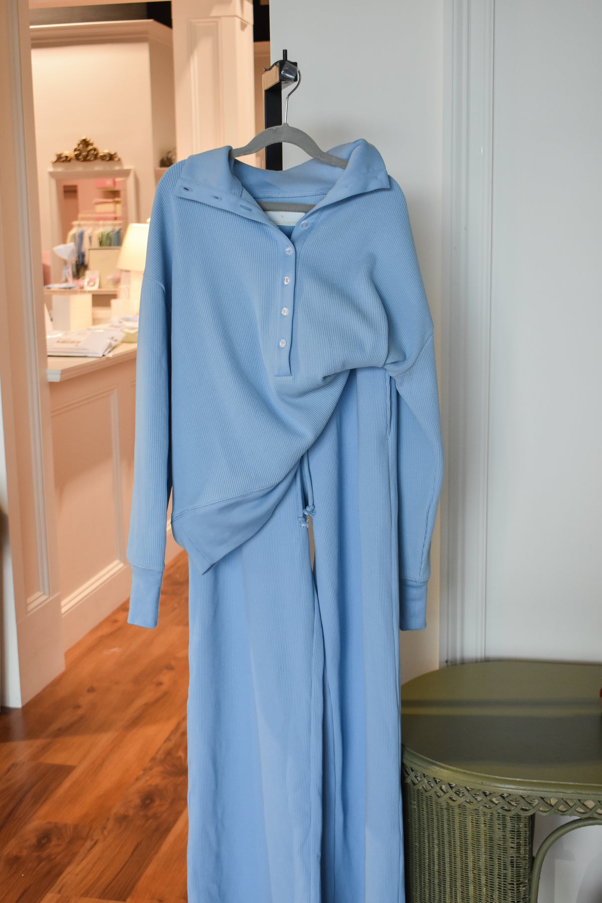Libby's Women's Lounge Set-Sarasota Sky Waffle Knit