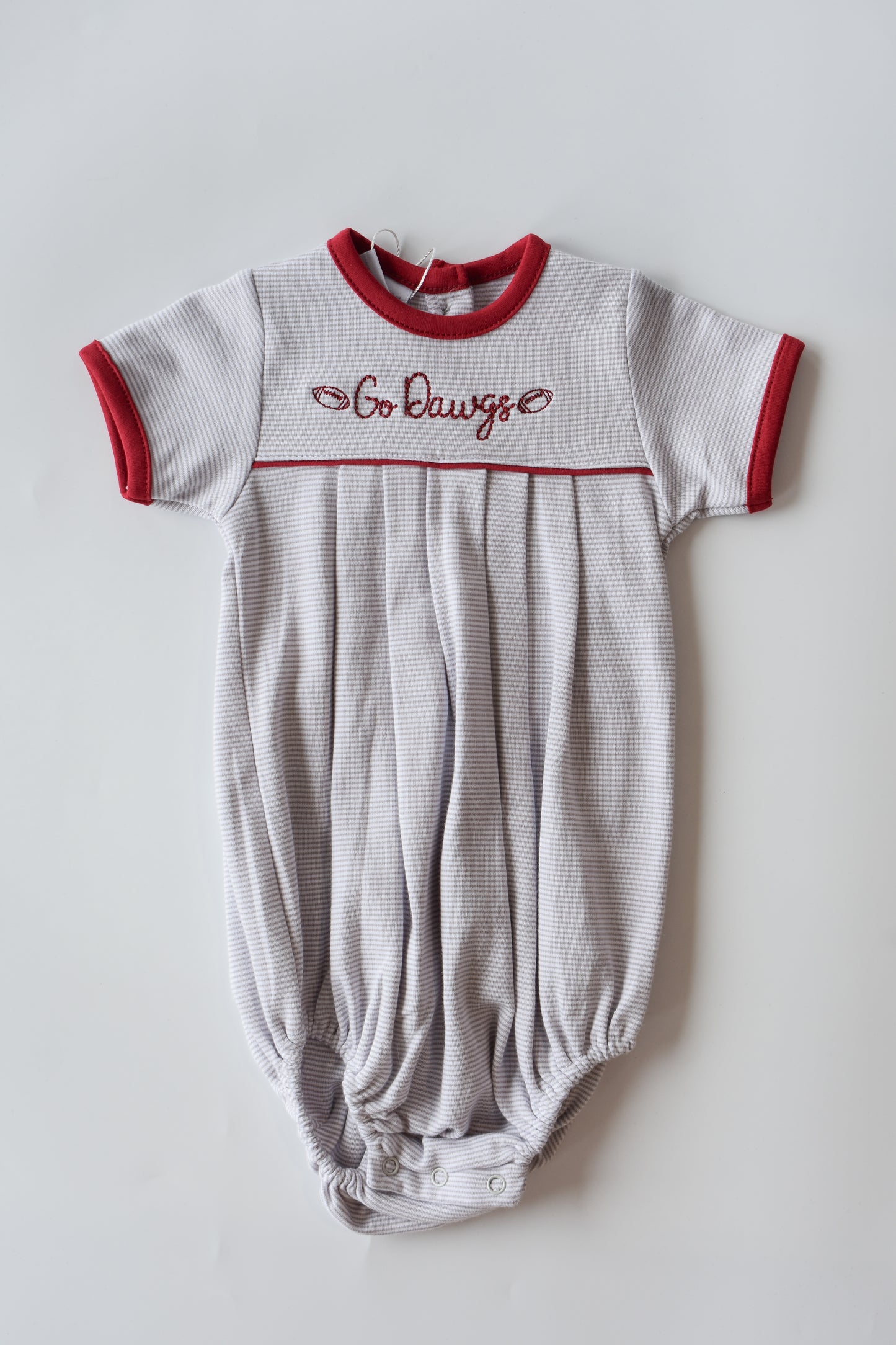 Go Dawgs Football Embroidered Bubble