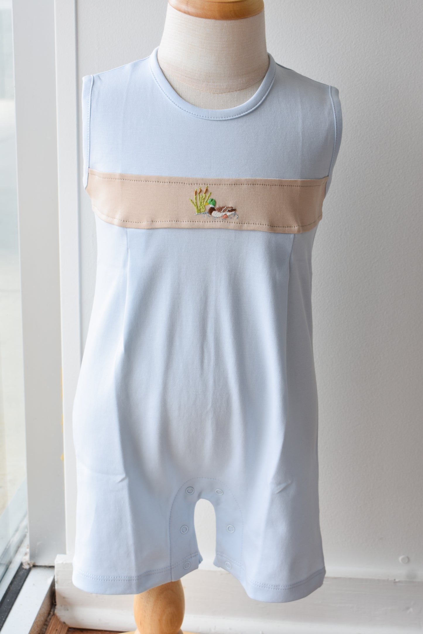 Mallard n Cattails Pleated Sunsuit