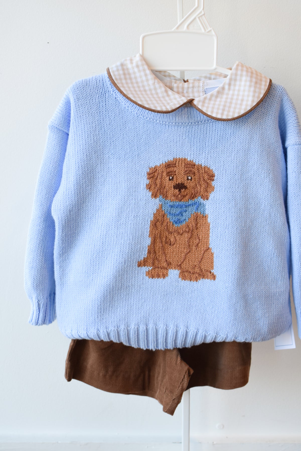 Blue Doodle Crew Sweater
