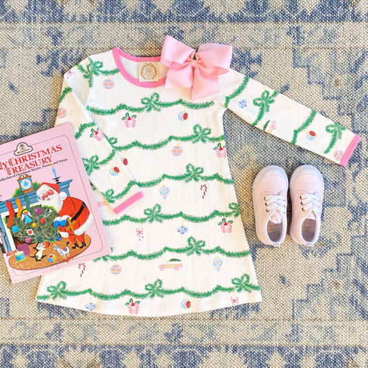 L/S Polly Play Dress-Deck The Halls