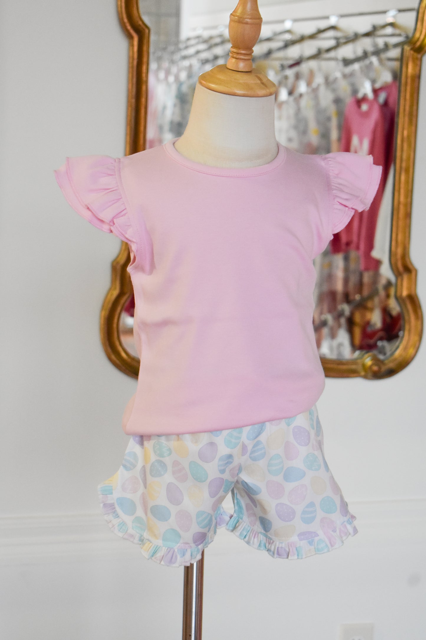 Egg Hunt Ruffled Short Set