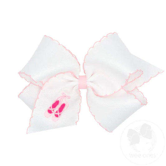 Medium Moonstitch Emboidered Classic Bow