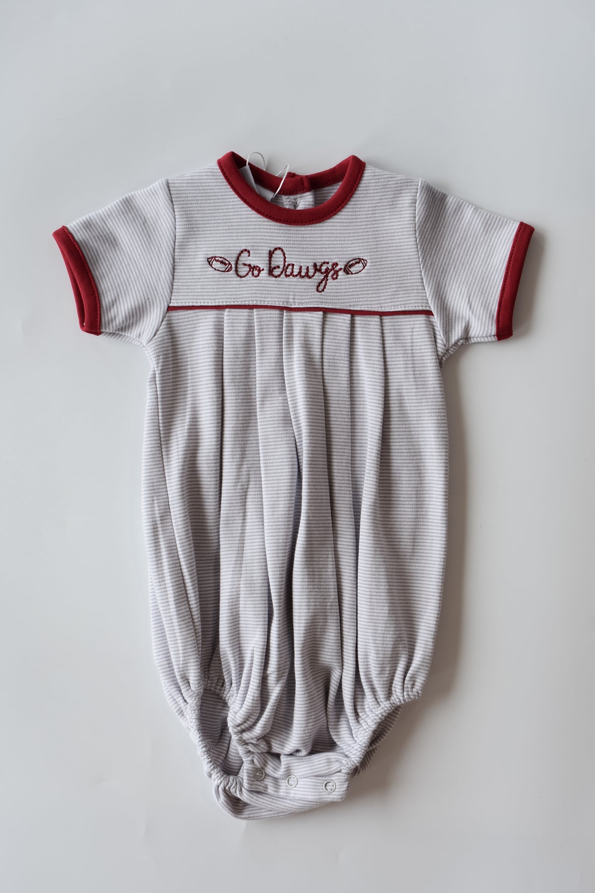 Go Dawgs Football Embroidered Bubble