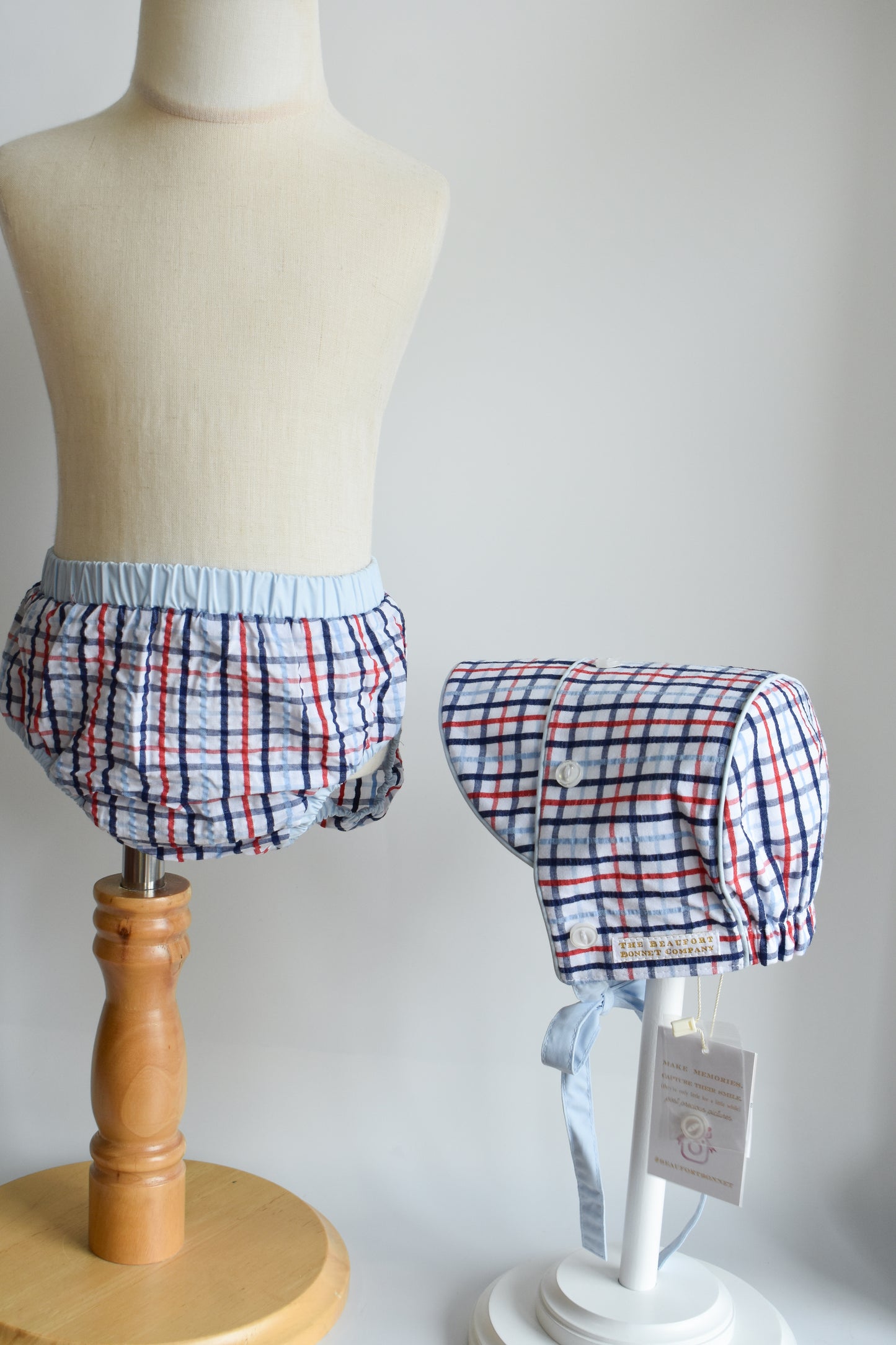 Beach Bum Cover-Pierce Mill Plaid Seersucker