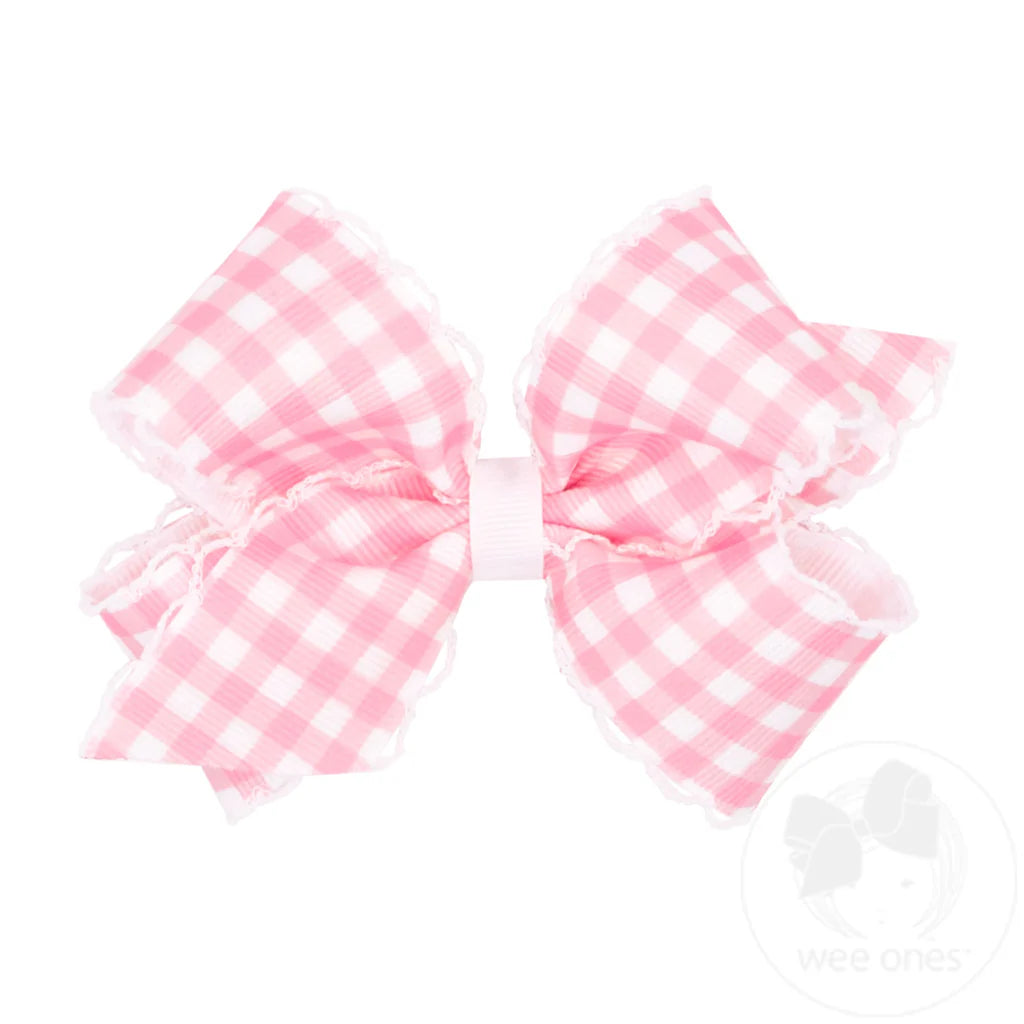 Medium Moonstitch Gingham Classic Bow