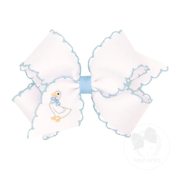 Medium Moonstitch Easter Emboidered Classic Bow