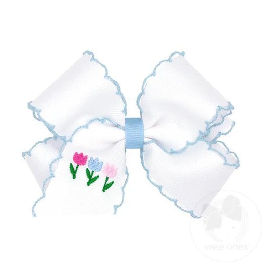 King Moonstitch Easter Embroidered Classic Bow