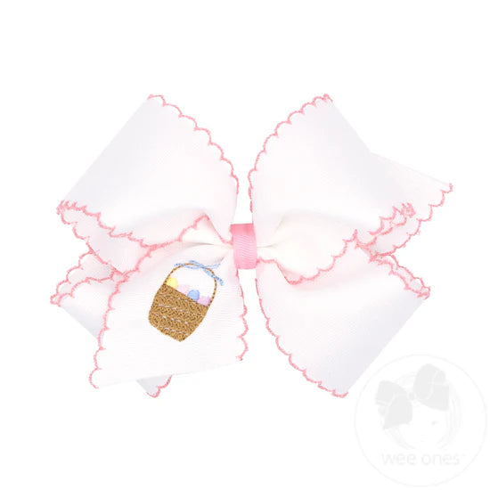 Medium Moonstitch Easter Emboidered Classic Bow