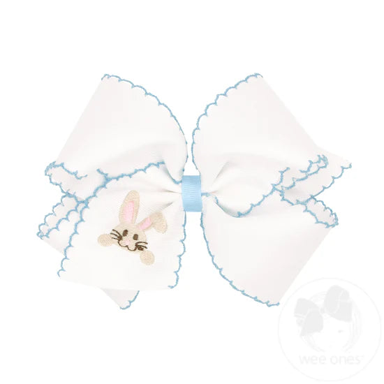 Medium Moonstitch Easter Emboidered Classic Bow