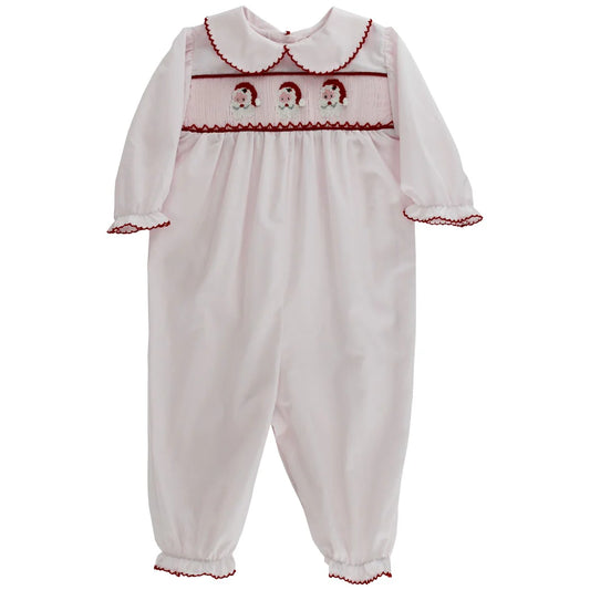 Jolly Pink Santa Girl's Dressy Long Bubble