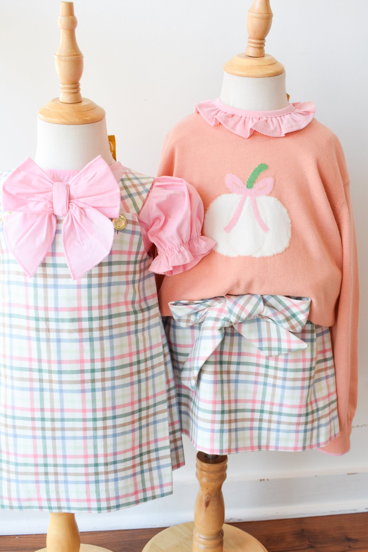 Pleated Ginny Jumper-Manalapan Plaid