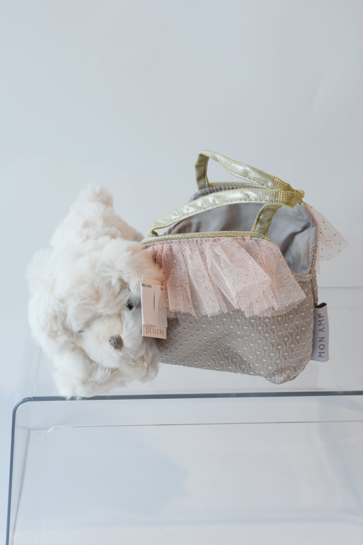 Sugar Maltese Puppy Plush Toy In Purse-Mon Ami