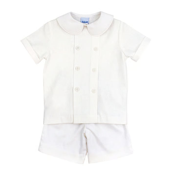Whisper Linen Boy Dressy Short Set