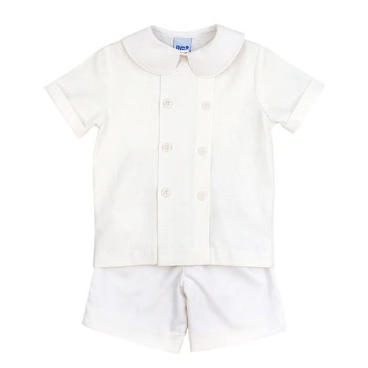 Whisper Linen Boy Dressy Short Set