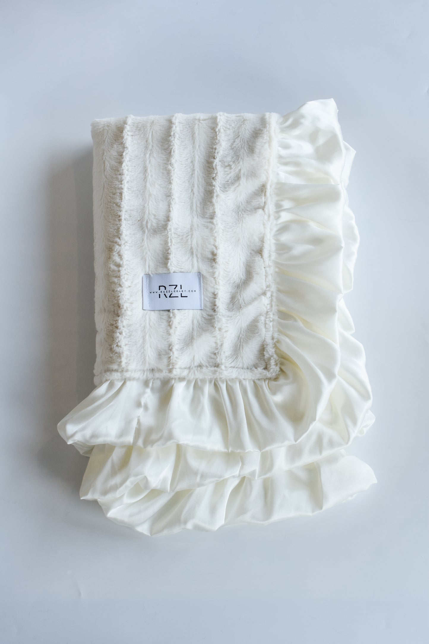 Double Plush Blanket-Ivory Chinchilla