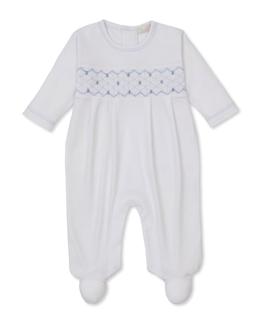Summer Anchors Hand Smocked Footie