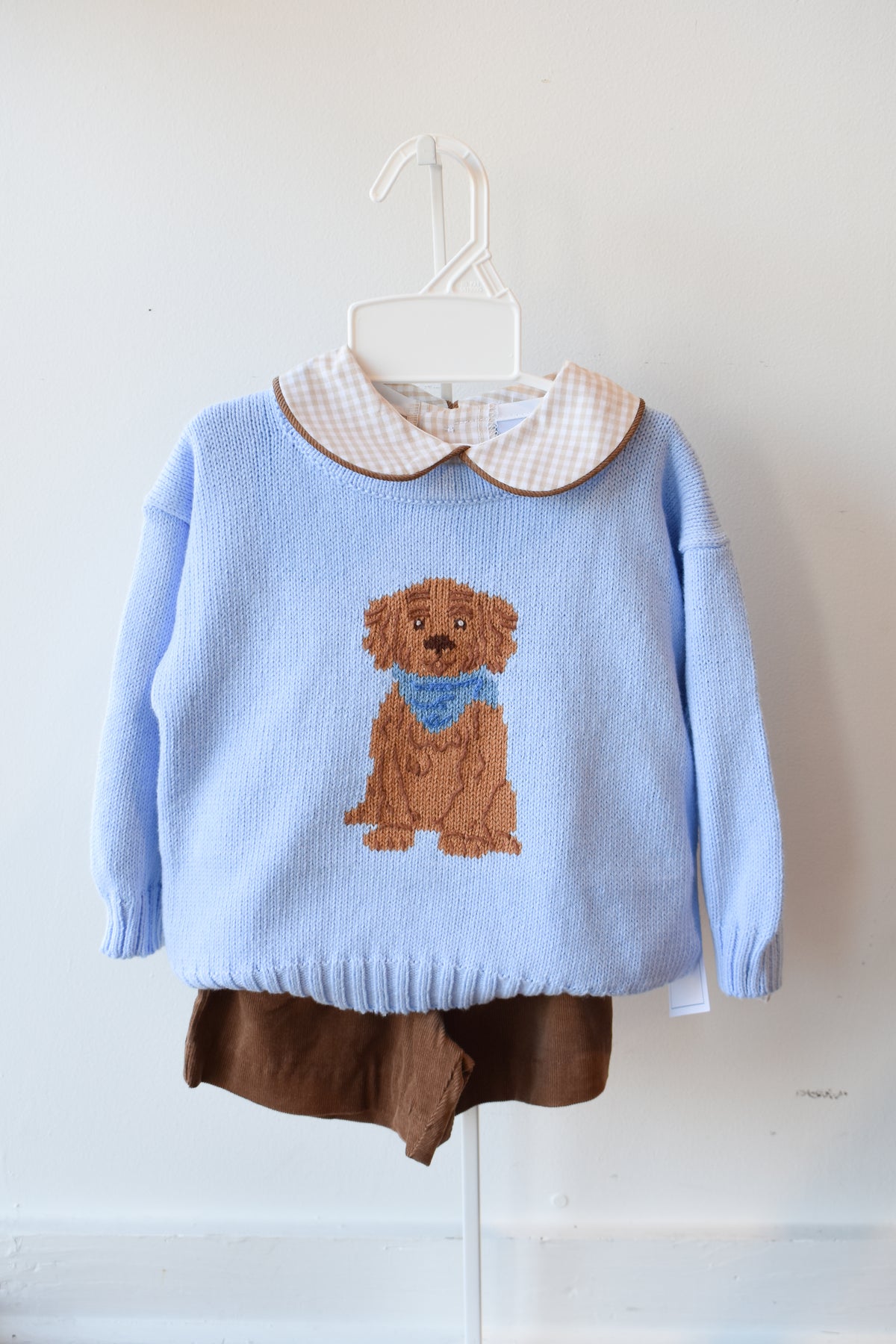 Blue Doodle Crew Sweater