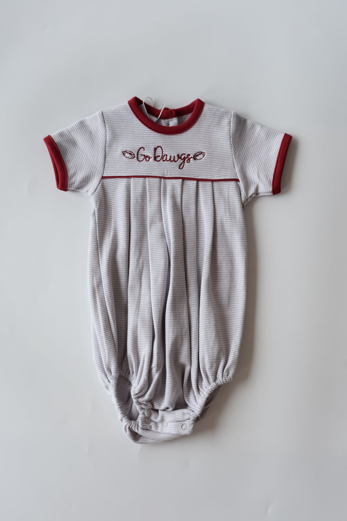 Go Dawgs Football Embroidered Bubble